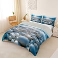 thumbnail image 2 of jejeloiu Calm Pebble Beach Bedding For Girls,Blue Stone Ocean Print Duvet Cover Full,Light Blue,Light Gray Reversible,3 Pieces,1 Duvet Cover and 2 Pillowcases, 2 of 6