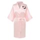 thumbnail image 1 of Bata de baño de seda helada de color liso con estampado frontal y trasero para mujer, ropa de casa, pijamas, 1 of 3