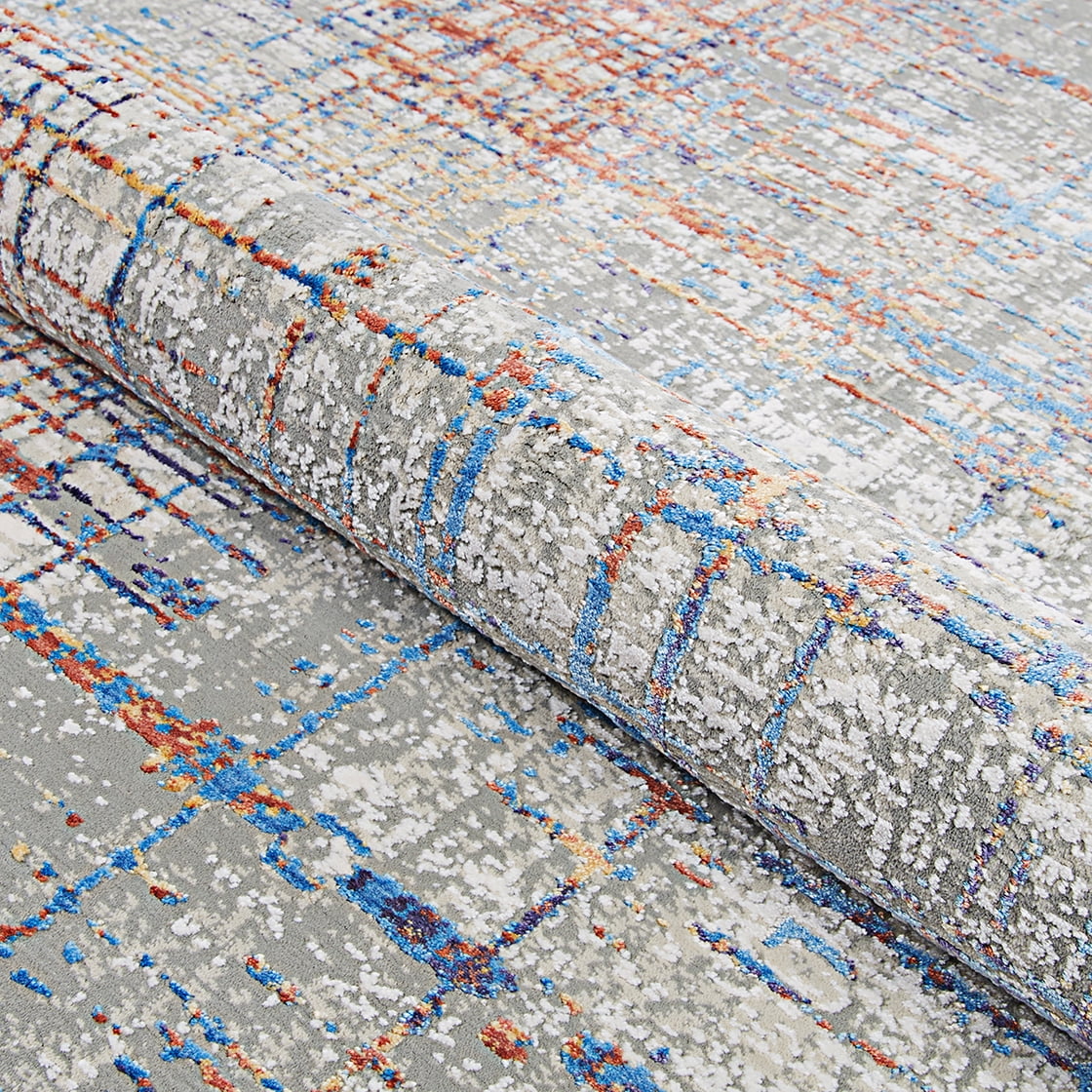 Couristan Vibrata Grasscloth Multi-Pastels Area Rug