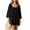 Black, variant on Sheghy Balloon Long Sleeve Round Neck Mini Dress Oversized Autumn Winter Everyday Wear Black S
