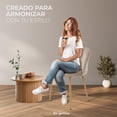 thumbnail image 4 of Sillas de Comedor de Terciopelo con Patas de Acero Acabado Tipo Madera Estilo Moderno - Sillas de Comedor Tapizadas Minimalista con Relleno Suave Set 2 Piezas Taupe, 4 of 5
