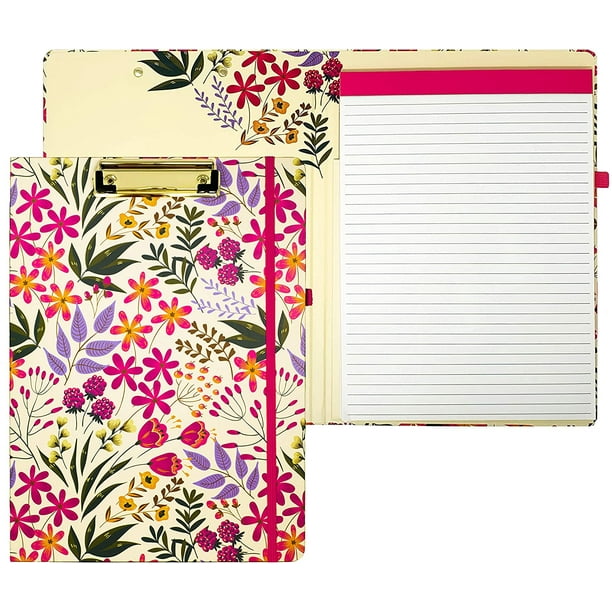 Steel Mill & Co. Clipboard Folio with Refillable Lined Notepad, Stylish