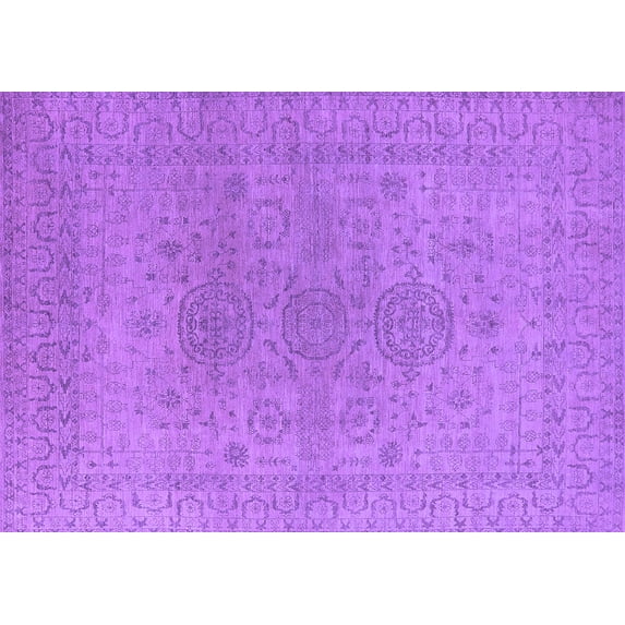 Ahgly Company Indoor Rectangle Oriental Purple Industrial Area Rugs, 6' x 9'