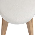 thumbnail image 5 of Nathan James Amalia Bohemian Swivel Bar Stool, Backless Counter Height Boucle Counter Stool with Solid Wood Legs and Upholstered Seat, White Oak, 5 of 6