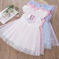 thumbnail image 2 of Ropa de Elsa para niñas, nuevos vestidos de princesa de verano 2024, vestido de manga voladora para niños, vestidos de fiesta de Elsa de Frozen para bebés, ropa para niños, 2 of 4