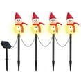 thumbnail image 2 of 8 Pack Solar Snowman Pathway Lights, Waterproof Outdoor Christmas Decor with Auto On/Off, Warm White LED for Yard, Garden, Patio Holiday Lighting, 2 of 11