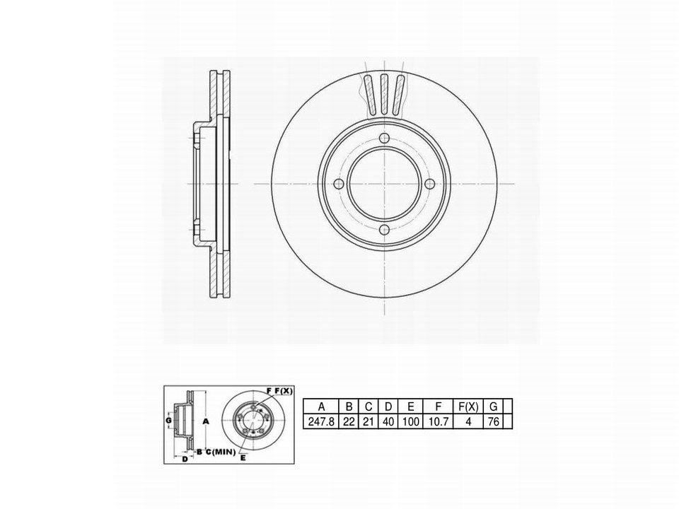 Winstop Brake Rotor, Front WS230601, Toyota Cressida 1987-1985