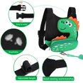 thumbnail image 3 of ZHAOCHENG (Negro) Arnés 3 en 1 para niños pequeños + muñequera antipérdida, lindo dinosaurio, arnés de seguridad para niños, pulsera para caminar, correa auxiliar para actividades al aire libre para n, 3 of 5