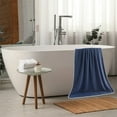 thumbnail image 6 of Velvet Bath Towel | Microfiber Absorbent Large Towel for Adults | 55X27 Inches Dark Blue Polyester Beach & Bath Towel | Quick Dry & Soft, 6 of 6