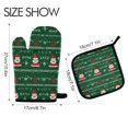 thumbnail image 2 of Yayeee Oven Mitts and Pot Holder Set of 2 Heat Resistant Kitchen Gloves Baking Hot Pad, Green Christmas Trees, 2 of 5