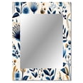 thumbnail image 2 of Designart "Scandinavian Elegance In Blue Blooms" Floral Wall Mirror, Printed Blue Wall Mirror, Traditional Bathroom Wall Mirror, Decorative Floral Mirror - 30x40 Inch, 2 of 5