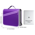 thumbnail image 7 of MoKo Zipper Binder, 3 Inch 3 Ring 600 Sheet Capacity Multi-Pocket School Binder with Handle & Shoulder Strap, School Supplies,Purple, 7 of 7