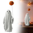 thumbnail image 2 of CoreLiving Cute Ghost Decor Halloween Ghost Figurine Tabletop Statue Accent Ornament for Halloween Office Decor Tiered Tray Shelf Desk Home Display Accent, 2 of 10
