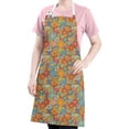 thumbnail image 5 of Pioneer Flower Floral Print Pattern Apron for Women and Men, Cotton Linen Waterproof with Pockets, Adjustable, 33x27 Inch for Kitchen, Gardening, BBQ, Salon, 5 of 6
