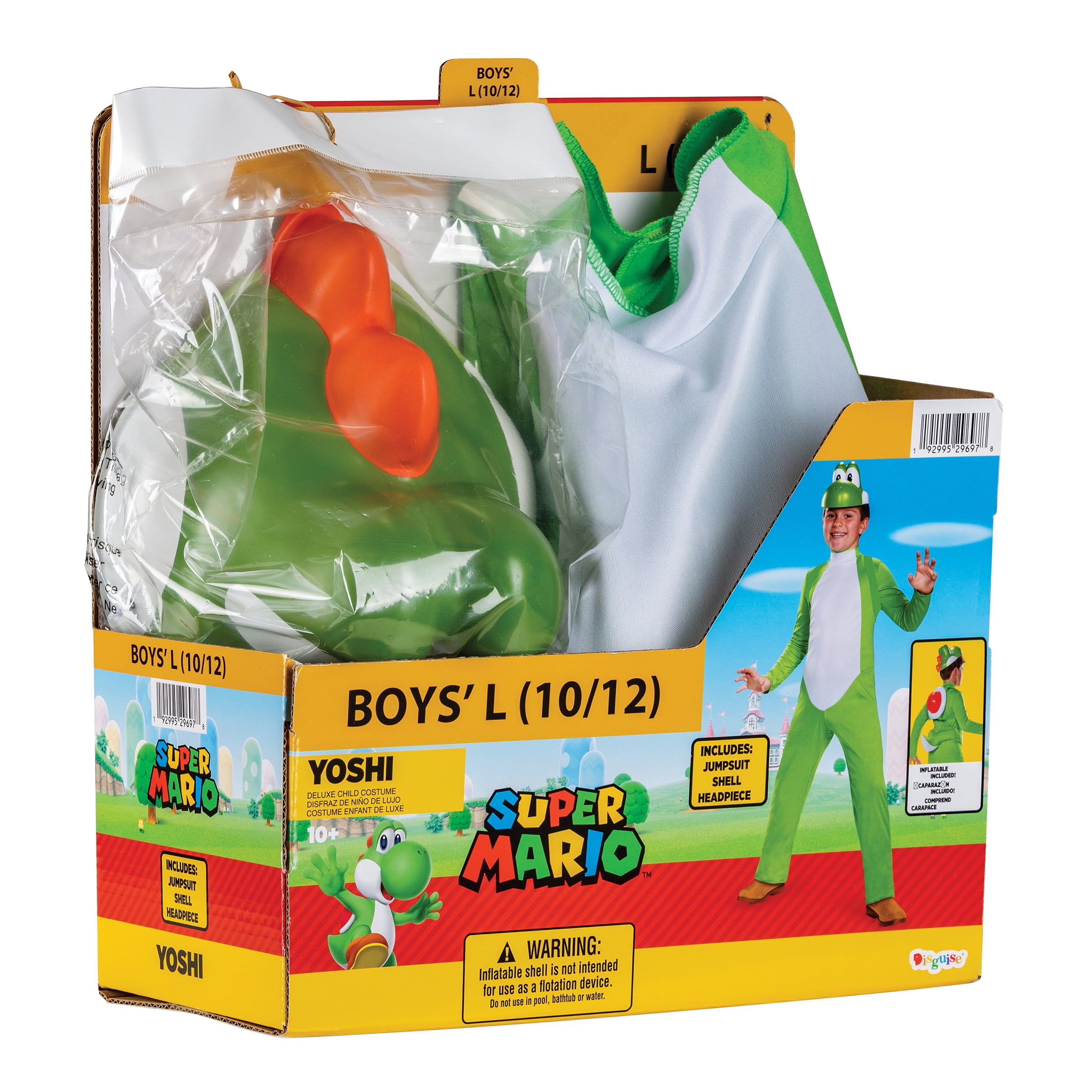 Nintendo Super Mario Bros. Yoshi Halloween Costume for Children, Boys Size L (10/12), by Disguise