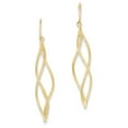 thumbnail image 1 of 14K Yellow Gold Polished Long Twisted Dangle Earrings, 1 of 2