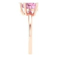 thumbnail image 3 of Clara Pucci 14K Rose Gold 2ct Pink Solitaire Ring for Women, 3 of 8