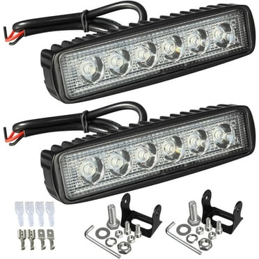 Delibang 6" LED Light Bar White 36W 6500K Super Bright Spot Work Light Pods Single Row off Road Driving Light Fog Light Boat Light Waterproof SUV ATV 4WD Car Truck Golf Cart 12V 24V IP67 (2pcs)