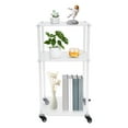 thumbnail image 4 of 3-Tier Clear Rolling Printer Cart Acrylic Printer Stand Storage Shelf for Indoor Home Office New, 4 of 20