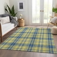 thumbnail image 6 of Addison Rugs Mayfield Premium Machine Washable Transitional Plaid Yellow Rectangle Rug, 10' x 14', 6 of 6