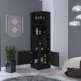 thumbnail image 6 of Miekor Furniture Delhi Corner Bar Cabinet, Eight Built-in Wine Rack, Glass Rack, Double Door Cabinet 58206, 6 of 8