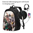 thumbnail image 2 of My Hero Academia Backpack Schoolbag Large Capacity Daypack Bookbag Satchel Notebook Laptop Backpack Travel Bag USB Rucksack, 2 of 7