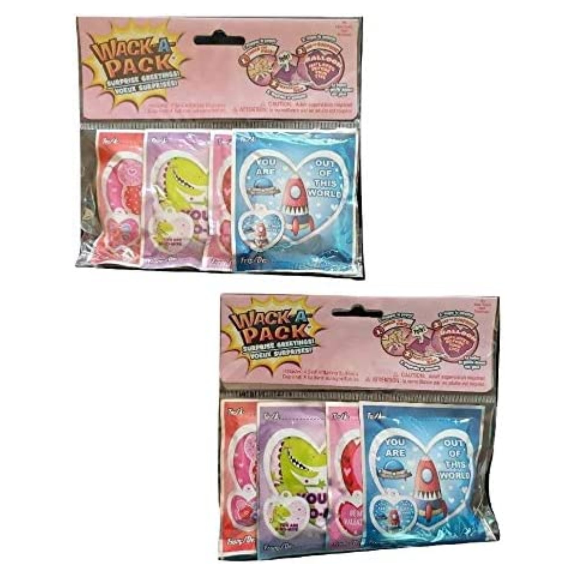 Christmas Wack-A-Pack Balloon Surprise! 3 Pack of 4 Self-inflating Foil  Balloons