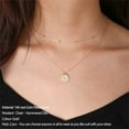thumbnail image 2 of Turandoss Delicate 14K Gold Plated Stackable Y-Necklaces Set for Women Disc Pendant Adjustable Chain Layering Choker Jewelry Trendy Personalized Birthday Gifts for Women Girls, 2 of 8