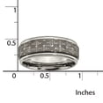 thumbnail image 5 of Titanium Ridged Edge 8mm Laser Design Brushed & Polished Band, 5 of 9