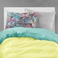 thumbnail image 2 of Abstract in Reds and Blues Fabric Standard Pillowcase, 2 of 2