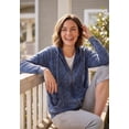 thumbnail image 6 of Woman Within Zip Front Hoodie Jacket Long Oversized Fleece Jacket, 6 of 6