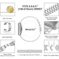 thumbnail image 2 of Wearlizer Stainless Steel Compatible for Fitbit Versa 2 Band Women Men, Ultra-Thin Lightweight Replacement Silver Strap Compatible for Fitbit Versa/ Versa Lite/Versa SE, 2 of 7