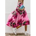 thumbnail image 1 of Vestido de fiesta holgado con cuello redondo para mujer, vestido informal de media manga con estampado Floral para mujer, ropa de calle sencilla y dulce, 2022 LingWen 9024715728616, 1 of 1