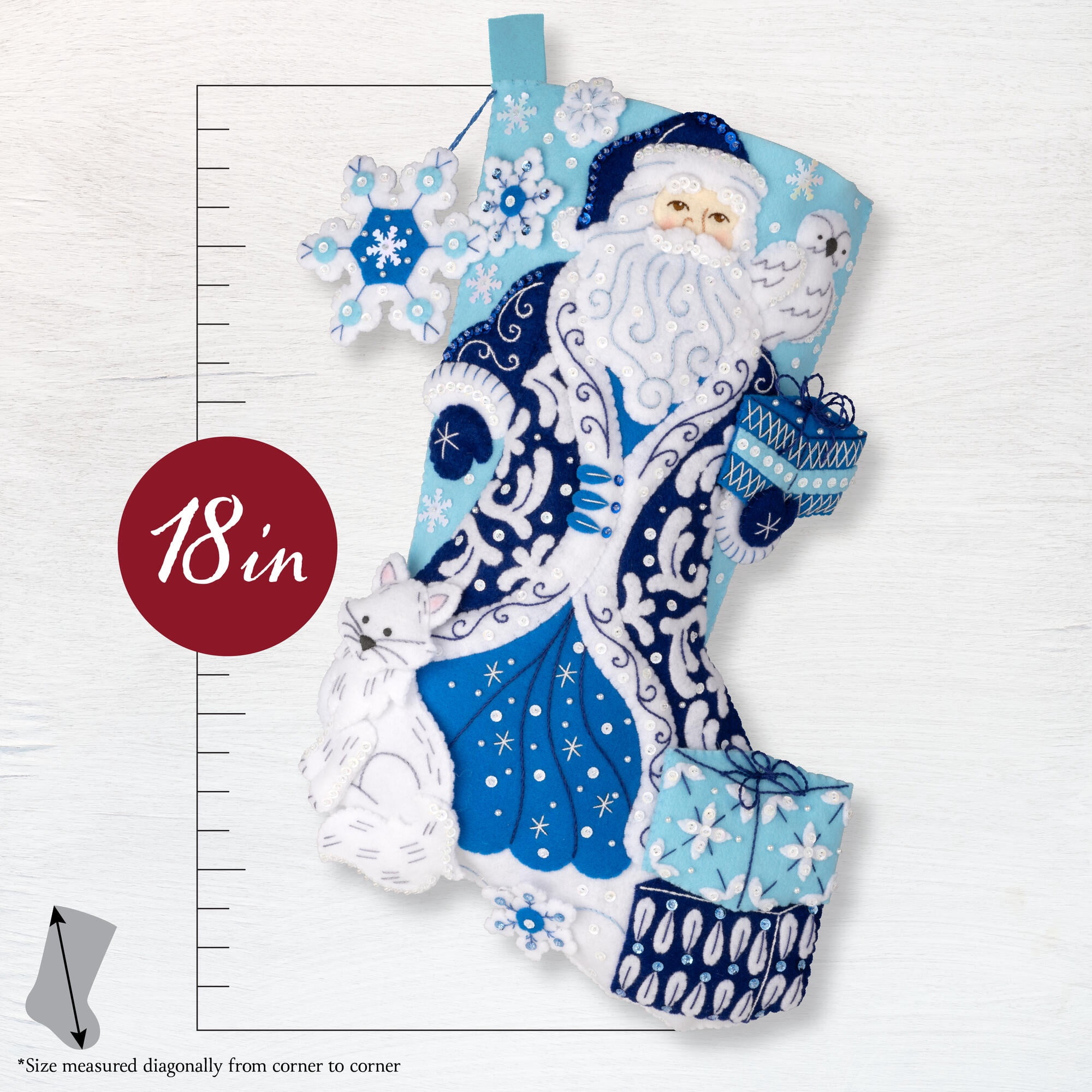 Bucilla Arctic Santa & Friends 18 in Multicolor Felt Stocking Kit