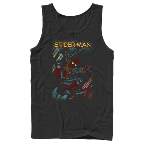Men's Marvel Spider-Man: No Way Home Slinging Cover Tank Top Black Small