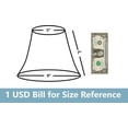 thumbnail image 2 of Urbanest Softback Faux Silk Bell Lamp Shade – 5" Top x 9" Bottom x 7" Slant Height – Off White With Black Fringe - 2 Pieces, 2 of 2