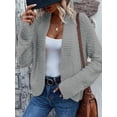thumbnail image 3 of Womens Casual Sweater Long Sleeve Loose Knit Clothes Fashion Top Gray XL, 3 of 5