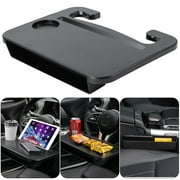 XUKEY 2 in 1 Car Steering Wheel Tray Table Food Drink Holder Seat Gap Slip Organizer Black
