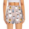 thumbnail image 2 of Lsque Cute Hand Drawn Bear Printed Women's Running Shorts with Liner Pockets,Elastic Quick Dry Workout Athletic Gym Yoga Shorts,Womens High Waist Shorts-, 2 of 9