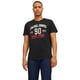 thumbnail image 4 of JACK&JONES Camiseta para Hombre, Pack de 6 - JJETHAN TEE CREW NECK, logo vintage, algodón Blanco/Azul marino/Negro S (Small), 4 of 7
