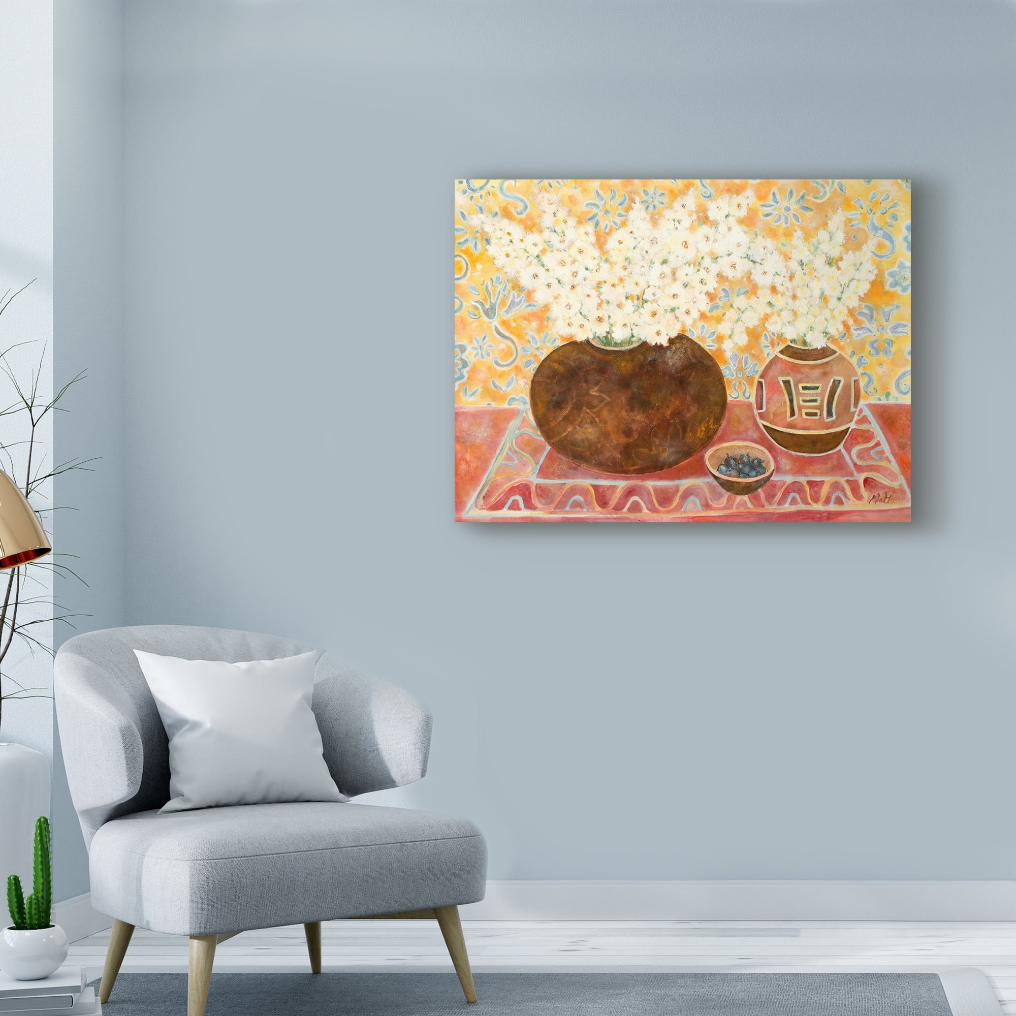 Trademark Fine Art 'Chinese Pots And Stocks' Canvas Art by Lorraine Platt
