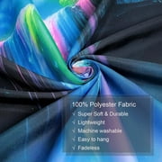 Simpkeely Blacklight Fantasy Waterfall Planet Tapestry UV Reactive Nature Tapestry Neon Landscape Mountain Wave Tapestry Wall Hanging - 51.2 x 59.1