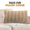 thumbnail image 3 of Cheer Collection Faux Fur Throw Pillow Cover, 3 of 5