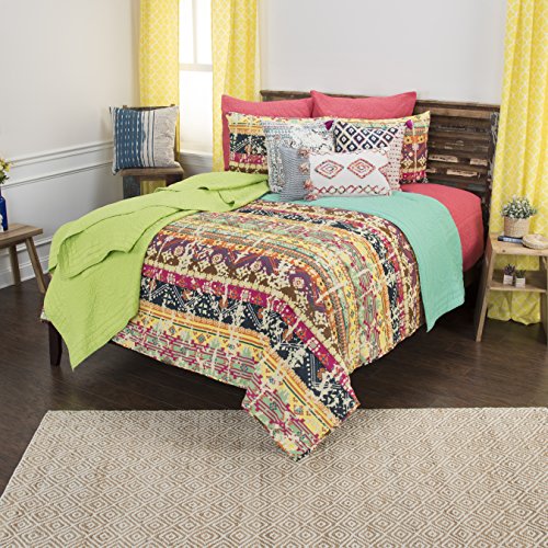 Rizzy Home Dash Geometric Twin Xl 2 Piece Quilt Set In Indigo QLTBQ4508MU006894