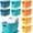 Multi-colored, variant on NestE- 8 Pieces Colorful Storage Bins with Lid, Plastic Storage Basket Organizing Container Stackable Box with Handle for Shelves Desktop Playroom Office(10.2 x 7 x 6.3 Inch,Multi-colored)
