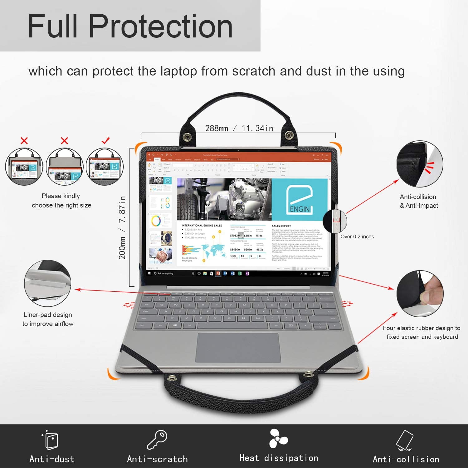 HP Chromebook 11 G5 Laptop Sleeve, HP Chromebook 11 G5 Laptop Leather Protective Case with Accesorries Bag Handle, Laptop Case for HP Chromebook 11 G5 (Black)