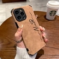 thumbnail image 2 of Personalised Custom Name Luxury Shockproof Matte Leather Phone Case for iPhone 14 13 12 11 Pro X XR XS Max 7 8 Plus Soft Cover, 2 of 5
