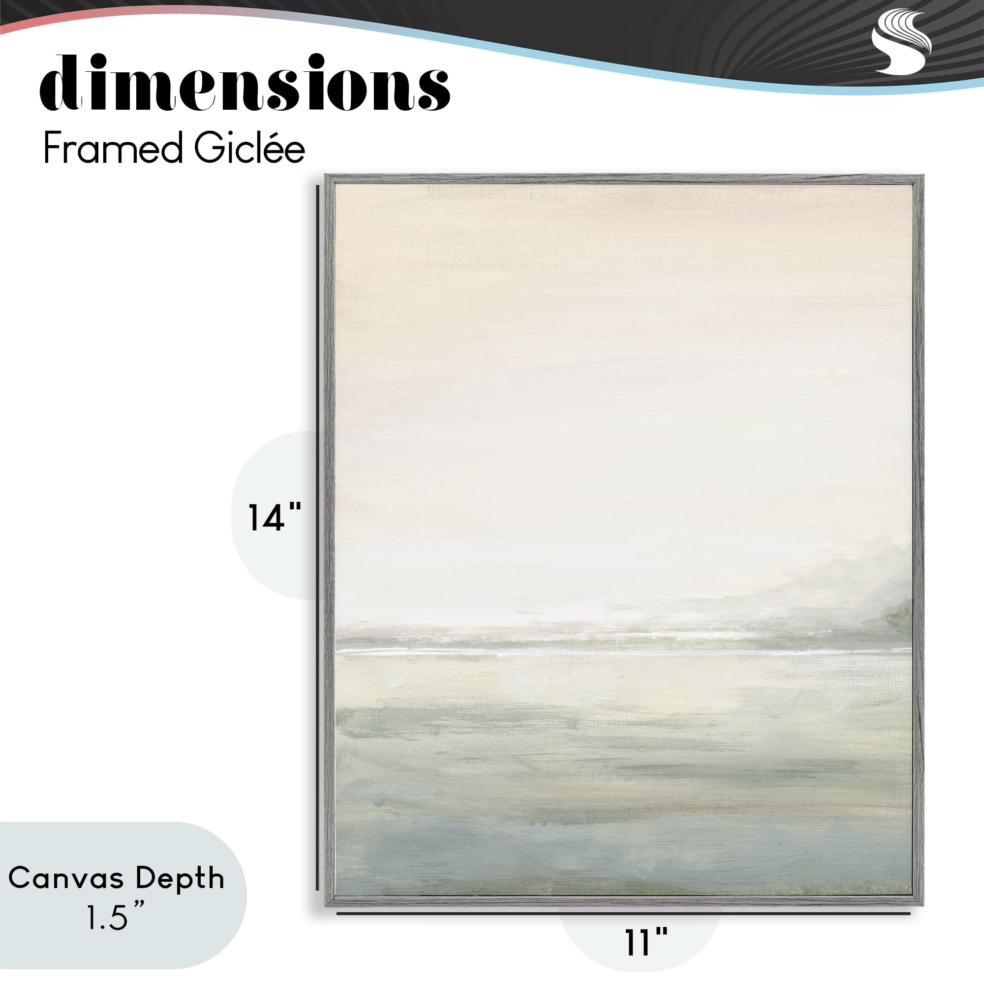 Stupell Industries Light Fog Atmosphere Gray Framed Giclee Art, design by Patricia Pinto