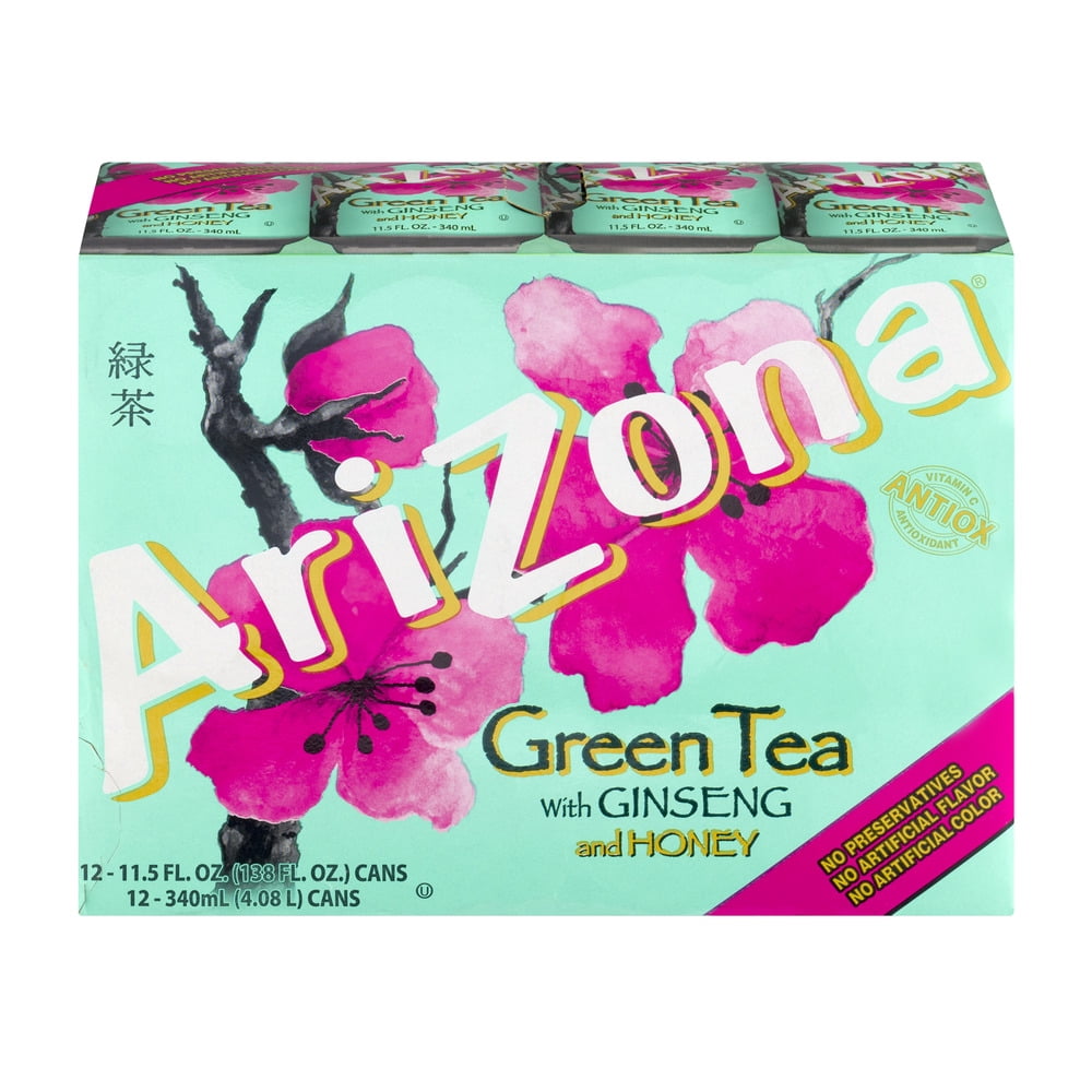 AriZona Green Tea With Ginseng And Honey 12 PK, 11.5 FL OZ by AriZona Beverages USA