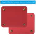 thumbnail image 4 of Uxcell Luggage Handle Wrap, 2 Pack PU Handbag Grip Cover Identifier with Clasp for Suitcase, Red, 4 of 5